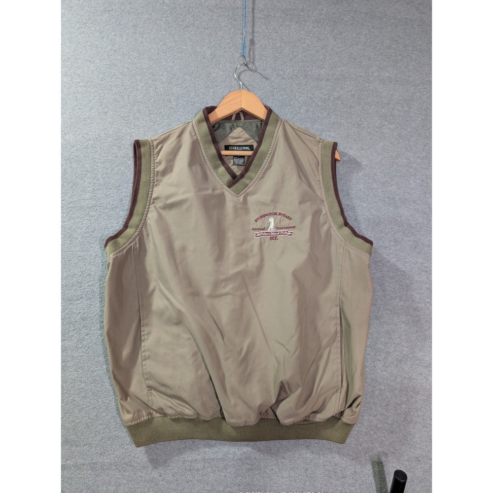 Holloway Golf Windbreaker‎ Sweater Vest Large Fishers Island Club Y2K 2004